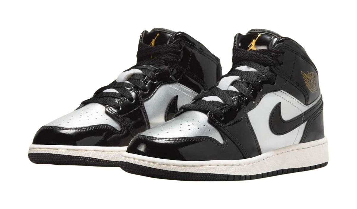 Jordan Air Jordan 1 Abrasion Resistant Mid Top Childrens Basketball Shoes Black  VJSNEAKER