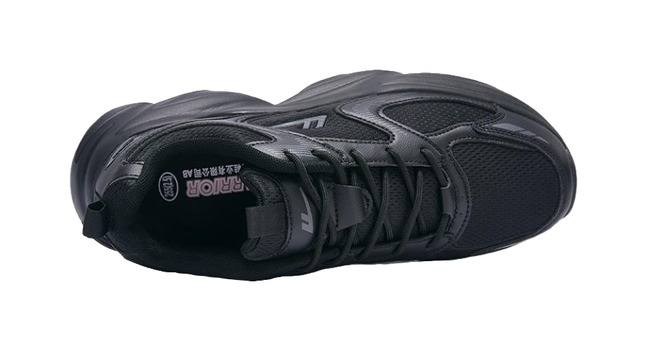 Warrior Slip Resistant Abrasion Resistant Low top Running Shoes Unisex All Black 