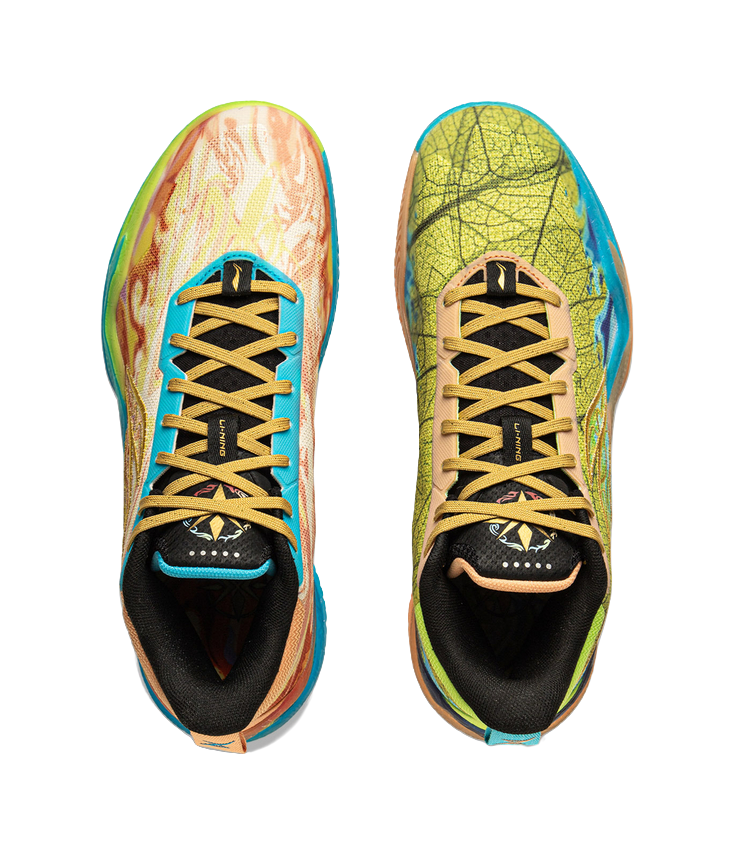 LiNing Knife 5 Slip Resistant Coverage Lightweight Rebound Performance Basketball Shoes Mens Orange Blue  VJSNEAKER