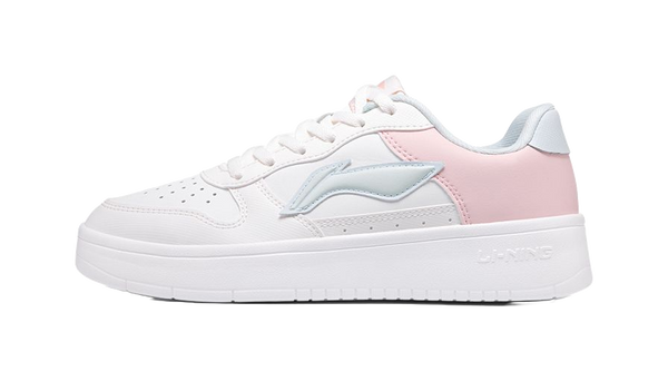 LINING Pontoon Boats Skateboard Shoes Women's Low top Mist White/Light Pink 