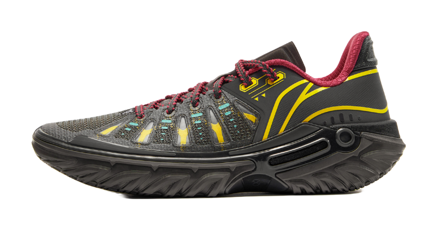 LiNing Jie Ao 2 Cushioning Breathable Rebound Low-Top Outdoor Basketball Shoes Mens Black Yellow  VJSNEAKER