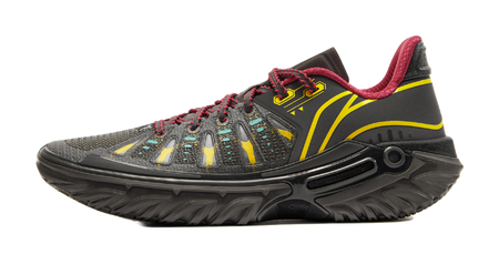 LiNing Jie Ao 2 Cushioning Breathable Rebound Low-Top Outdoor Basketball Shoes Mens Black Yellow  VJSNEAKER