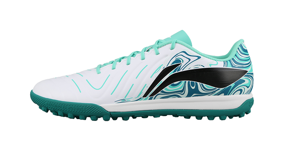 Li-Ning Jin 2 "White Green" YSTV005-3 - Entry-Level Turf Soccer Shoe Unisex