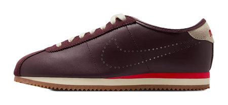 Nike Cortez Abrasion Resistant Low Top Casual Shoes Womens Burgundy  vjsneaker.com