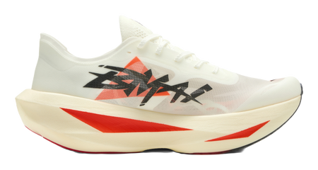 BMAI Jingtan 4.0 low-top running shoes, white upper, red stripe accents, black print