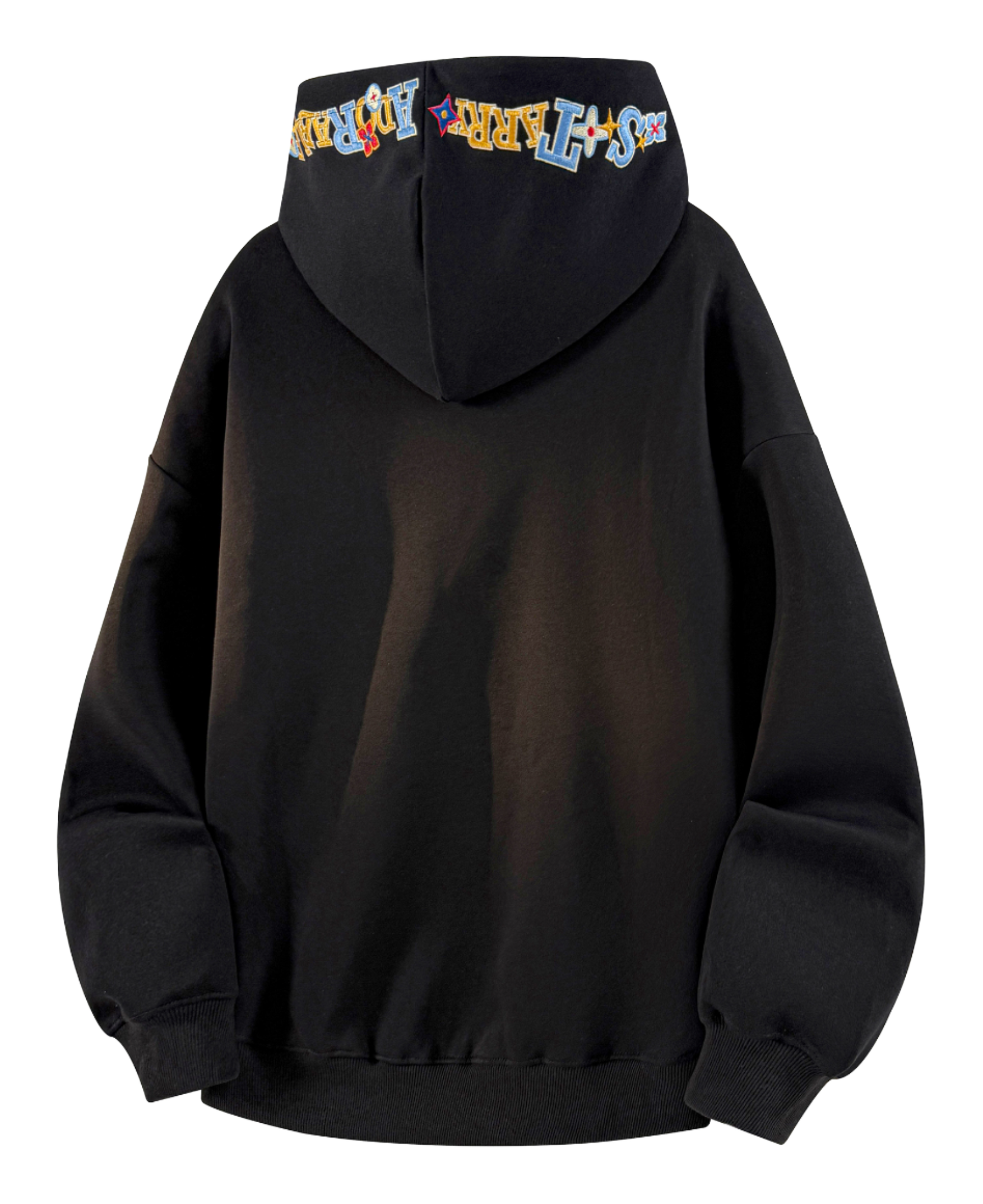 Warrior Warrior American Basic Retro Fun Embroidered Letter Logo Loose Casual Trend Versatile Windproof College Style Sports Couple Hooded Long Sleeve Thick Velvet Hoodie for Men and Women  vjsneaker.com