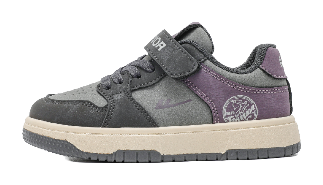 Warrior Boys Athletic Shoes Aj Breathable Lightweight Cushioning Low top Skateboard Shoes Kids 