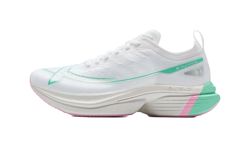 XTEP One Piece Molding 3 Running Shoes Women's Low top Neon Cherry Pink/Macaque Green 