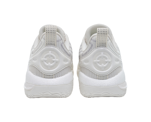 Rigorer Reeves second-generation AR2 Ghost lightweight, comfortable, fashionable, shock-absorbing, wear-resistant, breathable low cut sports basketball shoes for children in white and silver  VJSNEAKER