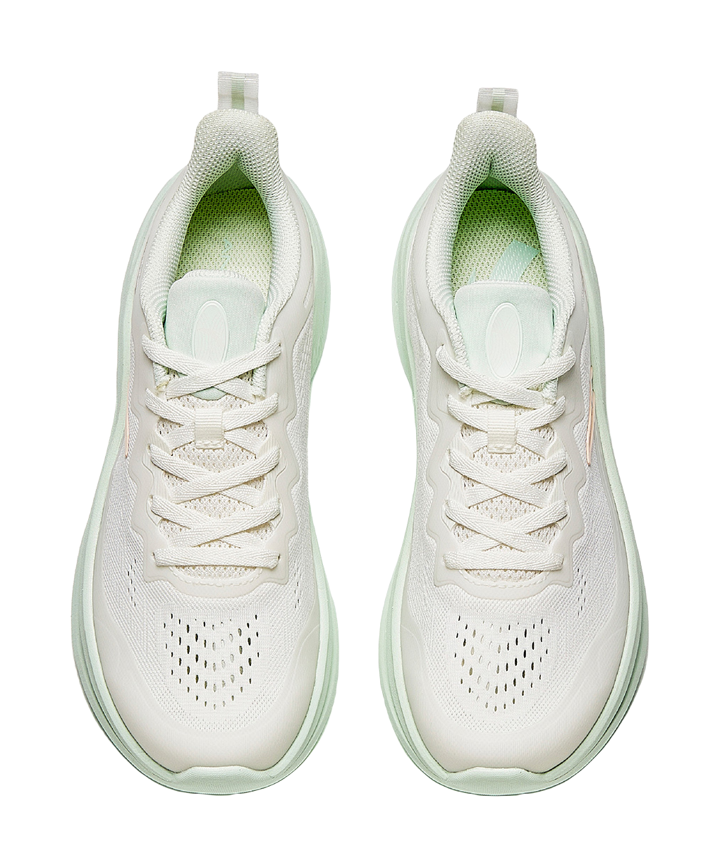 Anta Cushioning, Breathable, Lightweight, Height Increasing Low top Casual Training Running Shoes Women's White Green 