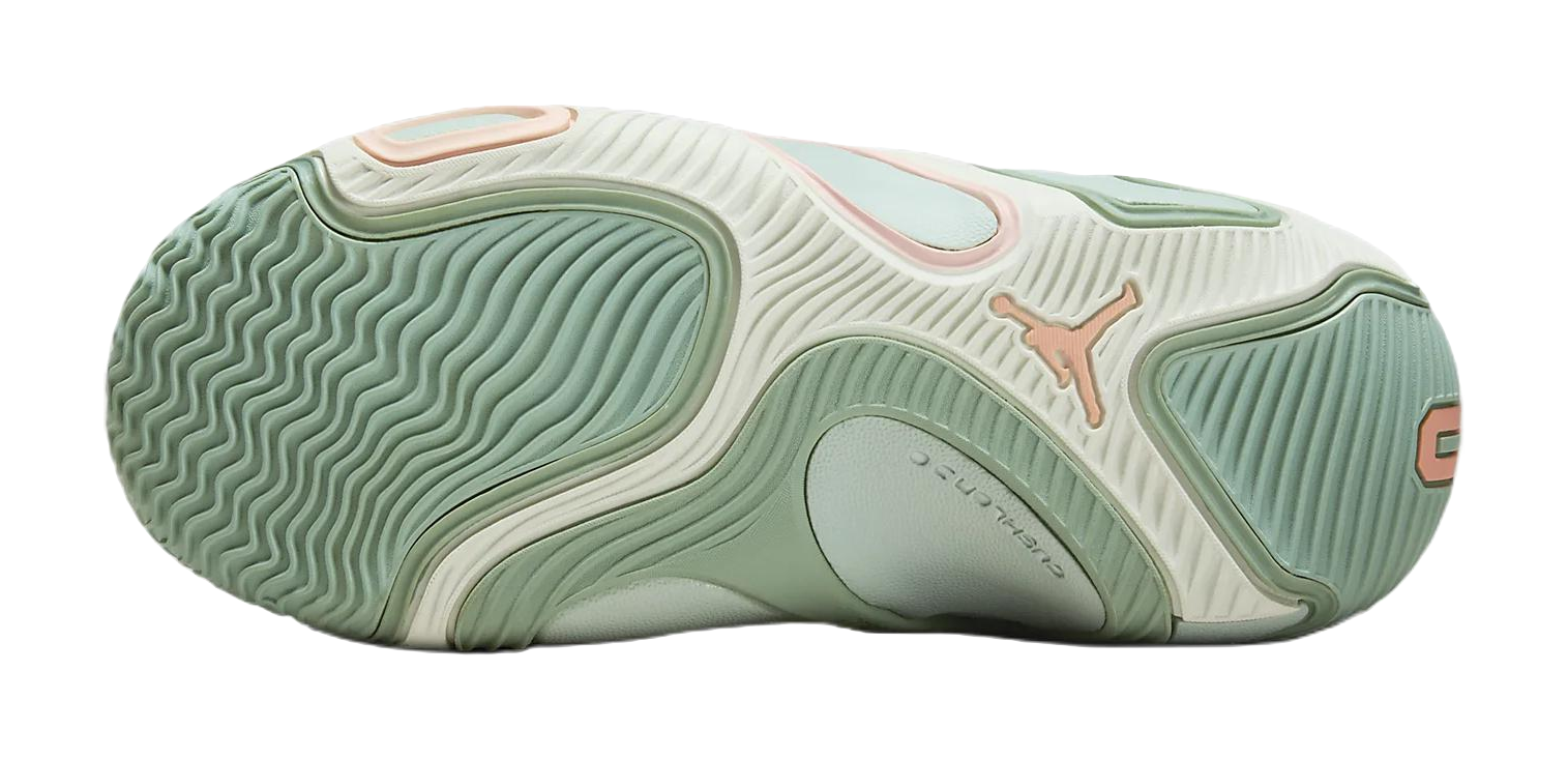 Jordan Tatum 3 Slip Resistant Abrasion Resistant Mid top Childrens Basketball Shoes Beige Green Unisex  vjsneaker.com