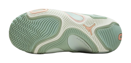 Jordan Tatum 3 Slip Resistant Abrasion Resistant Mid top Childrens Basketball Shoes Beige Green Unisex  vjsneaker.com