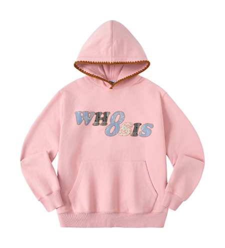 WHOOSIS floral denim patchwork embroidery casual loose and versatile campus autumn and winter comfortable hoodie with fleece hoodie for both men and women  vjsneaker.com