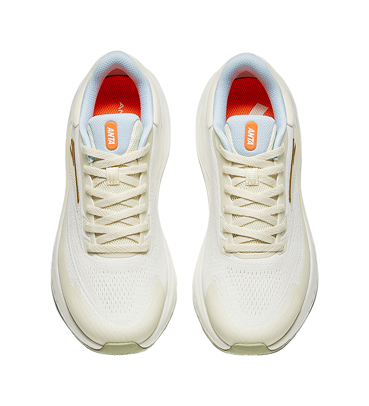 Anta Pg7 Cushioning Lightweight Low top Sprint Running Shoes Women's Light Beige White 