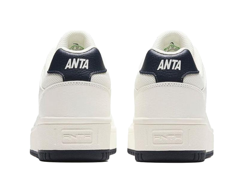 Anta Original Year Height Increasing Low top Skateboard Shoes Men's White Black 