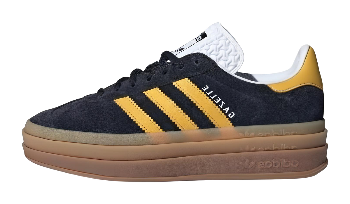 Adidas Gazelle Bold Black Bold Gold Womens  VJSNEAKER