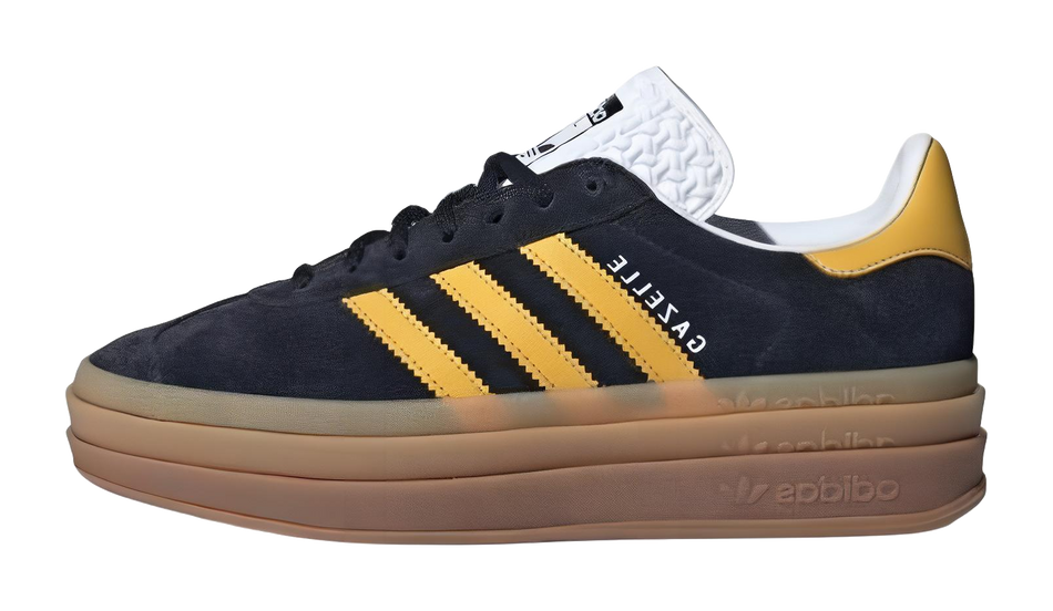 Adidas Gazelle Bold Black Bold Gold Womens  VJSNEAKER