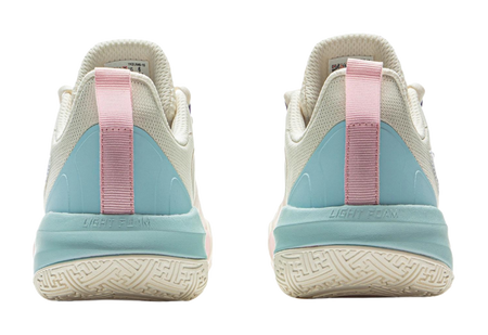 LINING YOUNG Solar Energy Pre Anti Slip Wear Resistant Low Top Childrens Basketball Shoes Ecru  VJSNEAKER