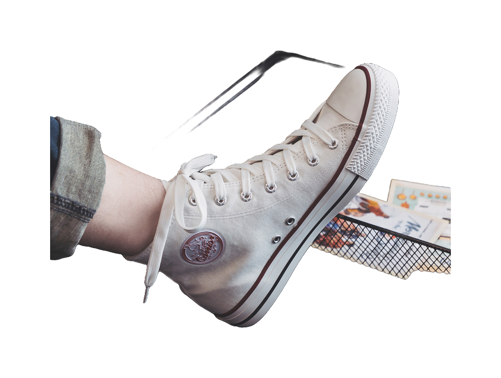 Warrior Wear resistant And Lightweight High top Canvas Shoes Unisex White 