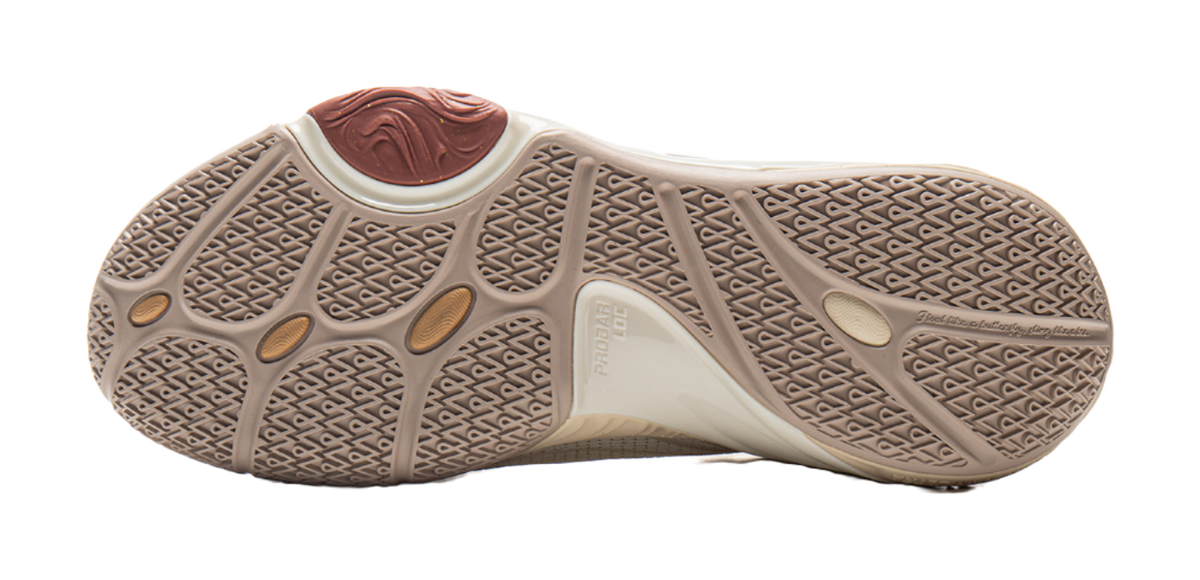 LiNing DLO1 Cushioning, Slip Resistant, Abrasion Resistant, Rebound Grip Low Top Basketball Shoes Mens White Umber  VJSNEAKER