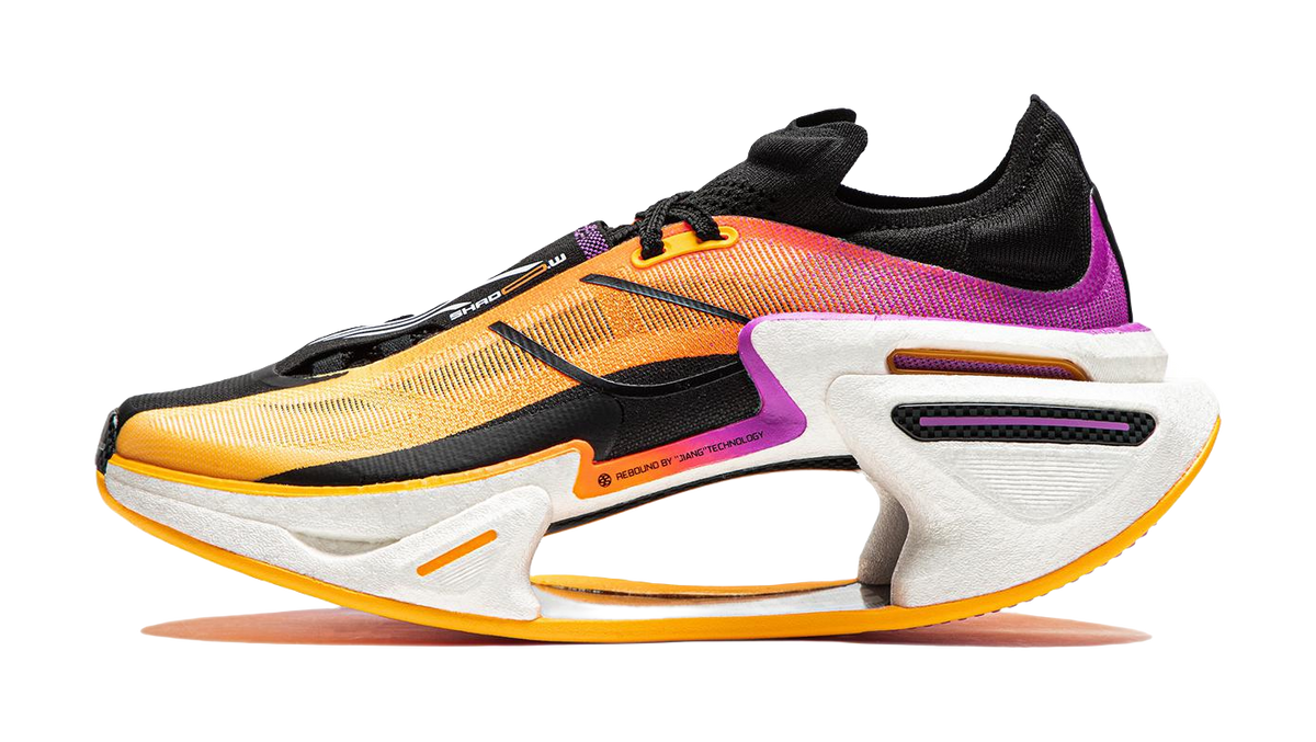 Li Ning Shadow 3.0 Cushioning Abrasion Resistant Breathable Rebound Low top Sprint Running Shoes Unisex Orange Black  VJsneaker