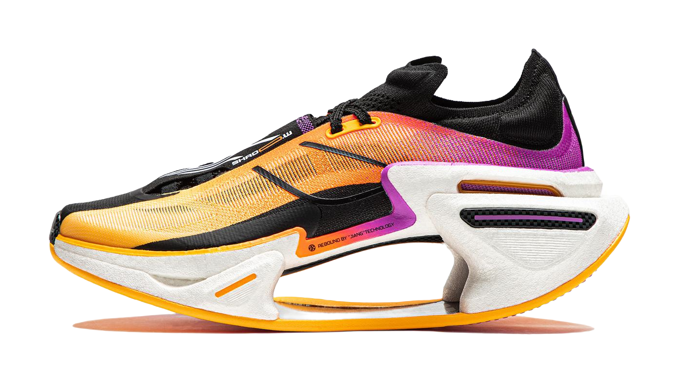 Li Ning Shadow 3.0 Cushioning Abrasion Resistant Breathable Rebound Low top Sprint Running Shoes Unisex Orange Black  VJsneaker