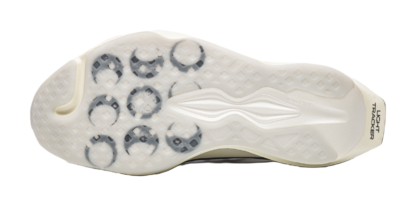 Li Ning x NINEPointNINE low-top running shoes outsole, textured tread in light gray