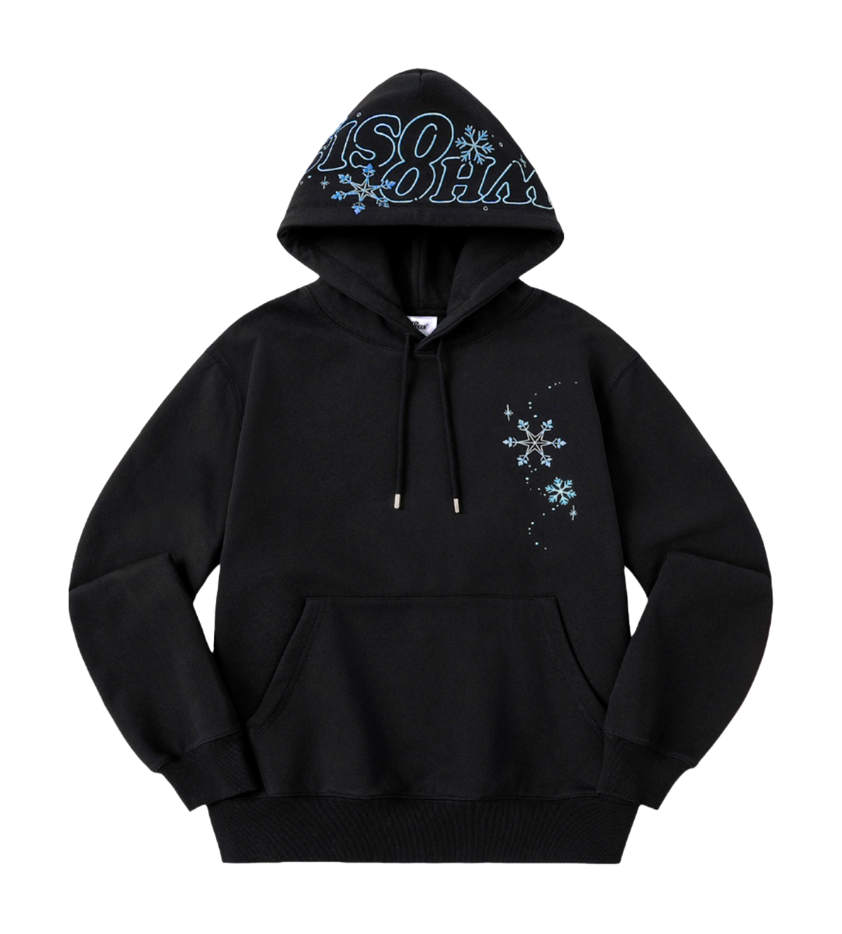 WHOOSIS Gradient Sparkling 3D Snowflake Print with Velvet Hoodie Hoodie Hoodie Unisex  vjsneaker.com