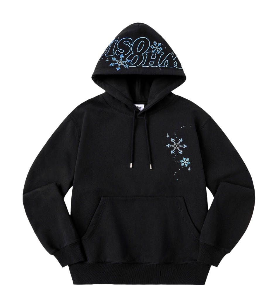 WHOOSIS Gradient Sparkling 3D Snowflake Print with Velvet Hoodie Hoodie Hoodie Unisex  vjsneaker.com