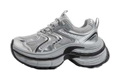 HUANQIU Slip Resistant, Abrasion Resistant, Breathable, Lightweight Low top Chunky Sneakers Women's 