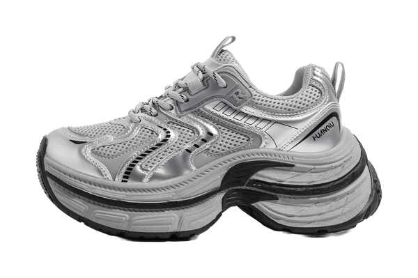 HUANQIU Slip Resistant, Abrasion Resistant, Breathable, Lightweight Low top Chunky Sneakers Women's 