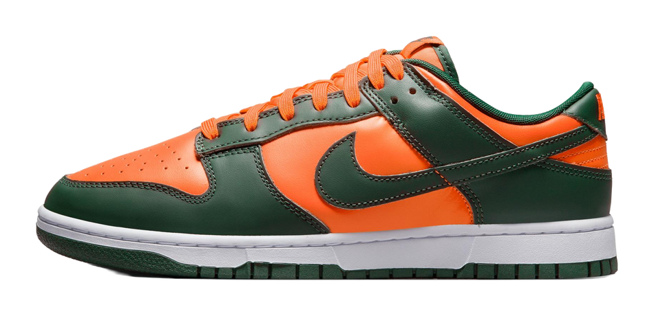 Nike Dunk Low Miami Hurricanes  vjsneaker.com