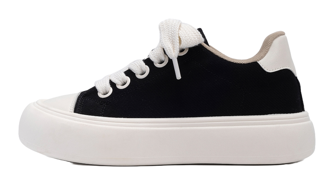 HUANQIU Coverage Slip Resistant Lightweight Height Increasing Low top Skateboard Shoes Men's Black 