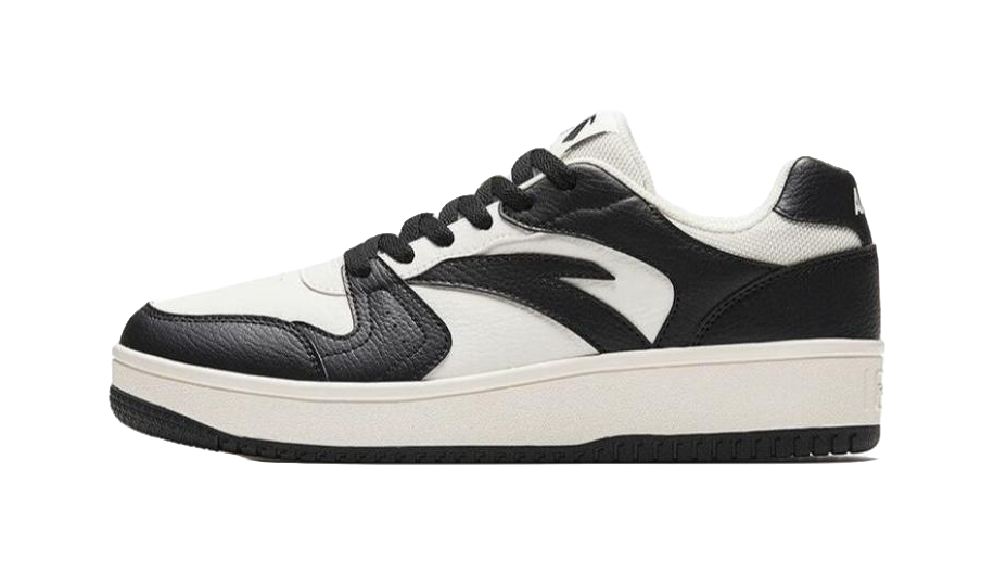 Anta Little Zero Feeling Slip Resistant, Abrasion Resistant, Lightweight Low top Skateboard Shoes Men's Black White 