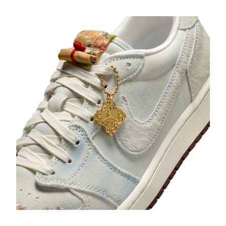 Jordan Air Jordan 1 Low top Vintage Basketball Shoes Unisex White Blue  vjsneaker.com