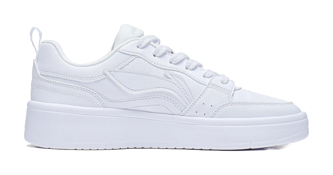 LiNing Acer Truncatum Cushioning Anti-Slip And Wear-Resistant Low-Top Skateboard Shoes Women's Standard White 
