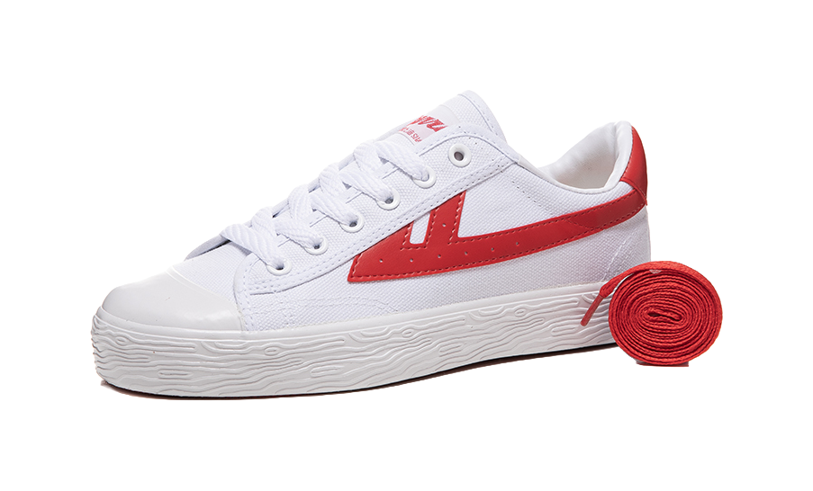 WARRIOR Canvas Shoes Unisex Low top White Red 