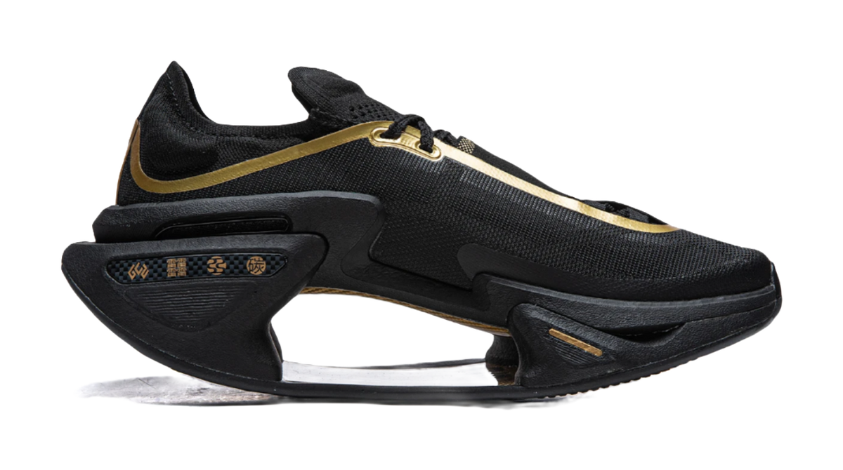 Li Ning Shadow 3.0 Cushioning Rebound Low top Running Shoes Unisex Black Gold  VJsneaker