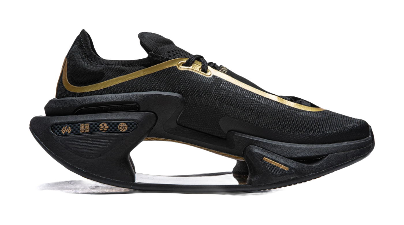 Li Ning Shadow 3.0 Cushioning Rebound Low top Running Shoes Unisex Black Gold  VJsneaker