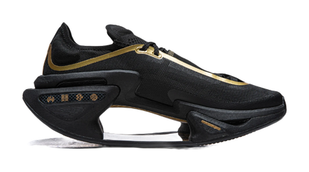 Li Ning Shadow 3.0 Cushioning Rebound Low top Running Shoes Unisex Black Gold  VJsneaker