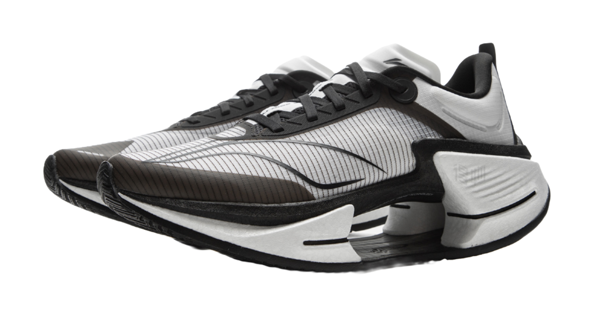 Li Ning Shadow 3 Essential Textile, TPU Low top Running Shoes Mens White Black  VJsneaker