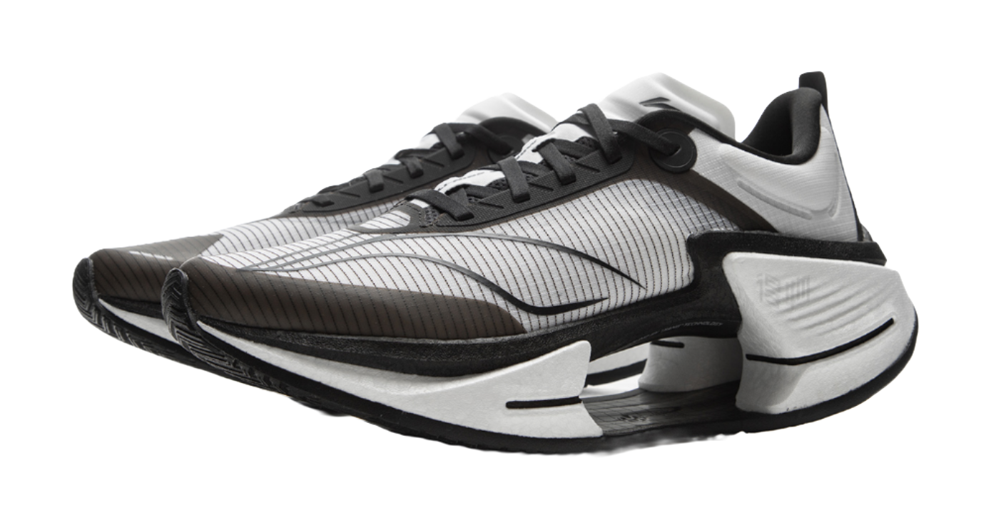 Li Ning Shadow 3 Essential Textile, TPU Low top Running Shoes Mens White Black  VJsneaker