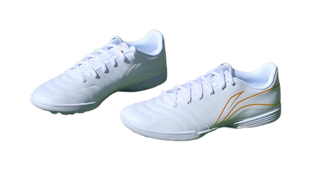 Li-Ning Chang Ge "White Gold" YSTU039-4 - TF Turf Soccer Shoe Unisex White Gold
