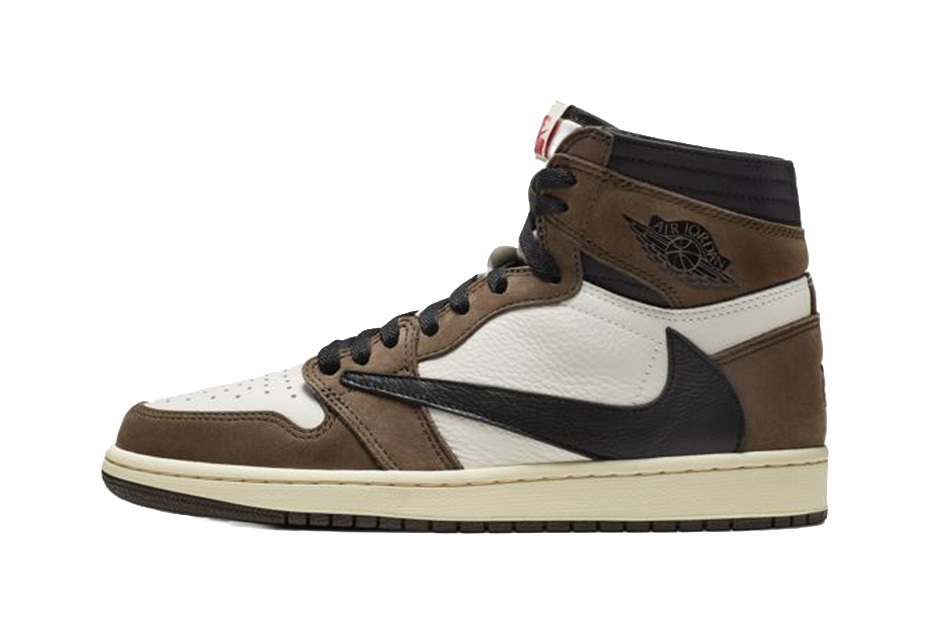 Travis Scott x Air Jordan 1 High OG TS SP "Mocha" - Retro Basketball Shoes Unisex Dark Brown  vjsneaker.com