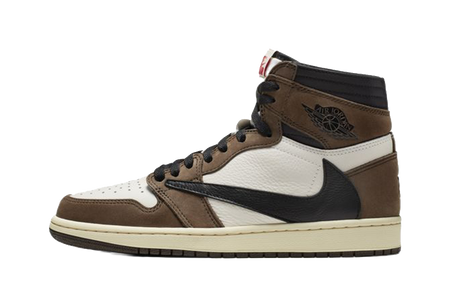 Travis Scott x Air Jordan 1 High OG TS SP "Mocha" - Retro Basketball Shoes Unisex Dark Brown  vjsneaker.com