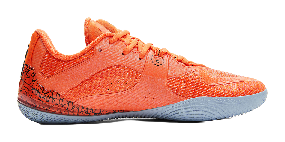 Peak state extremely unique lava color matching shoes with integrated horizontal cushioning technology, flexible and ground hugging, silky low top basketball shoes for men, orange  VJsneaker