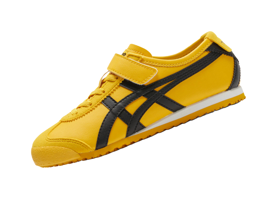 Onitsuka Tiger MEXICO 66 Anti-Slip Wear-Resistant Low-Top Kids Lifestyle Shoes Yellow Black Kids  VJSNEAKER