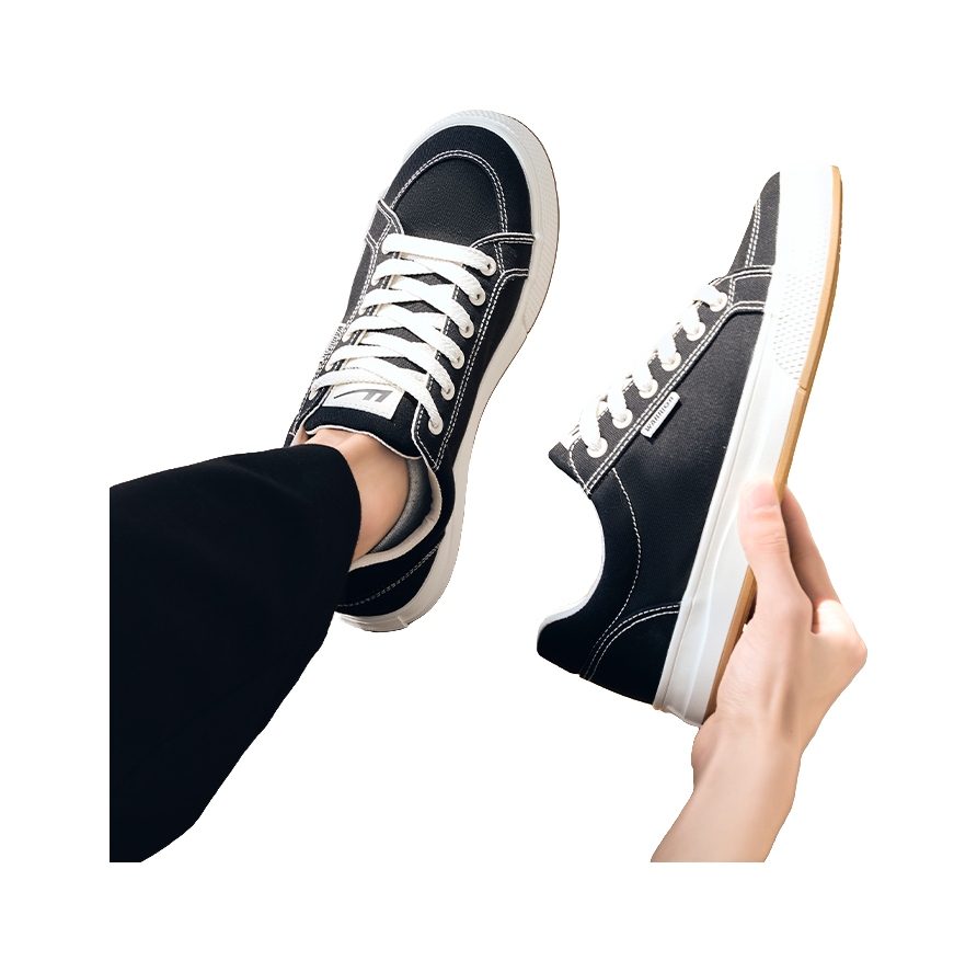 Warrior Slip Resistant, Abrasion Resistant, Breathable Low top Canvas Shoes Unisex Black 