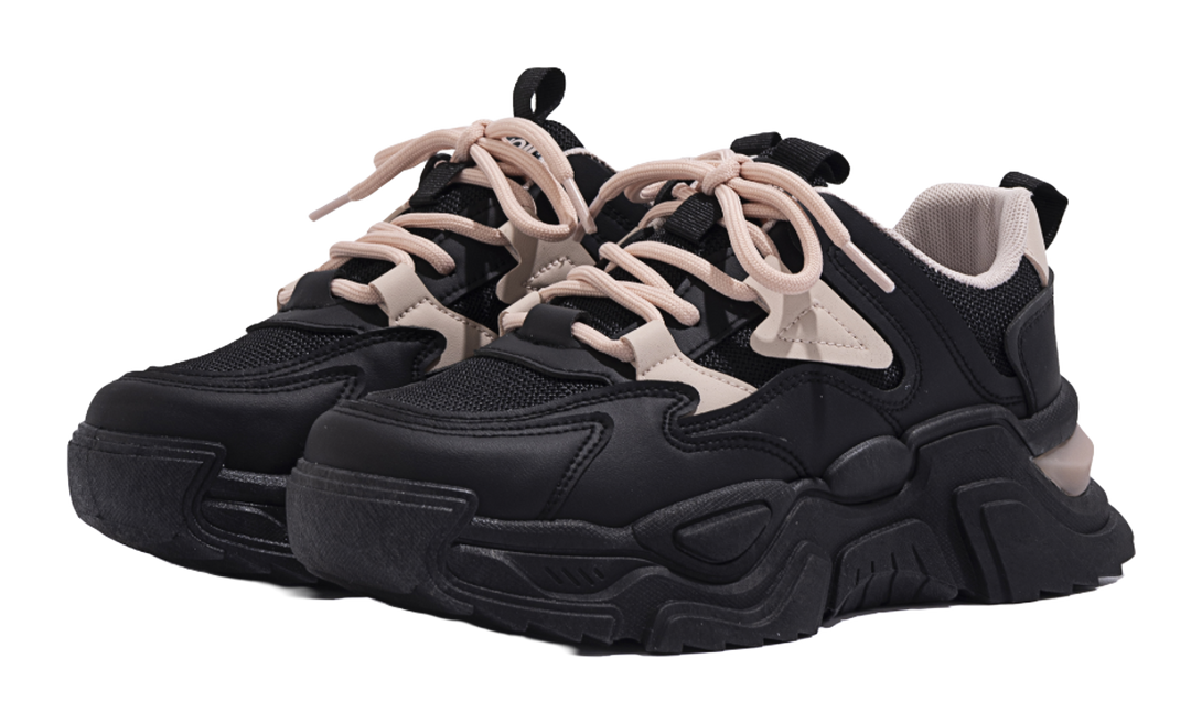 HUANQIU Casual Shoes Abrasion Resistant Breathable Coverage Height Increasing Thermal Low top Chunky Sneakers Women's 