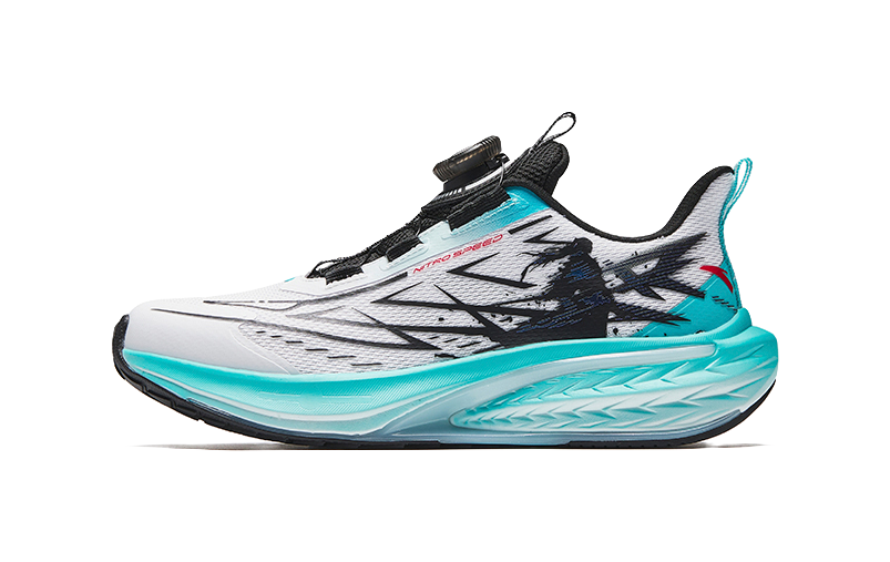 Antakids Lurid Wave Rebound Breathable Lightweight Cushioning Low Top Kids' Running Shoes 